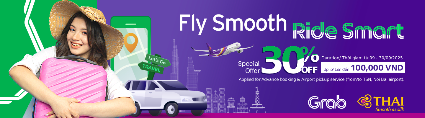 Fly Smooth, Ride Smart with Thai Airways and Grab