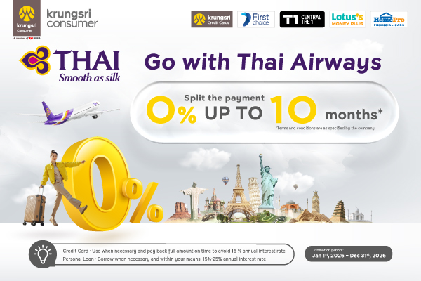  Co-Promotion with Krungsri Consumer (0% Installment)