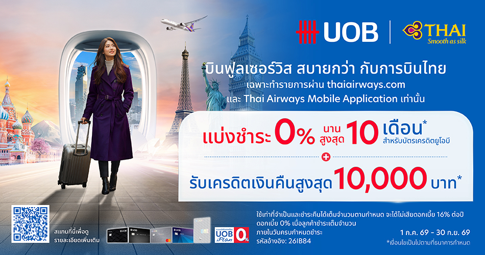 สิทธิพิเศษเฉพาะผู้ที่ถือบัตรเครดิตยูโอบี และ บัตรเครดิต TMRW